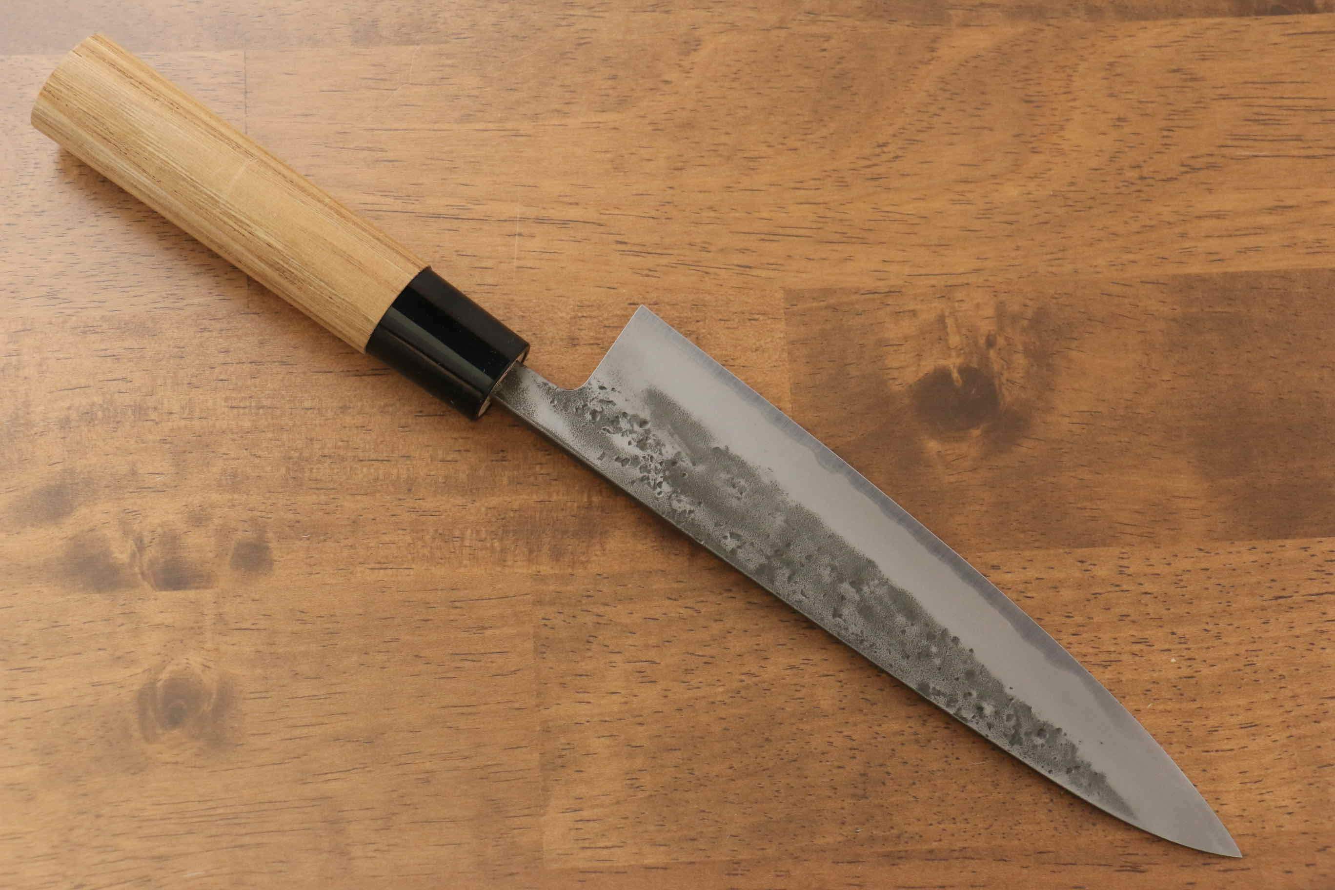 Seisuke Blue Steel No.2 Nashiji Gyuto 180mm Chestnut Handle - Seisuke Knife