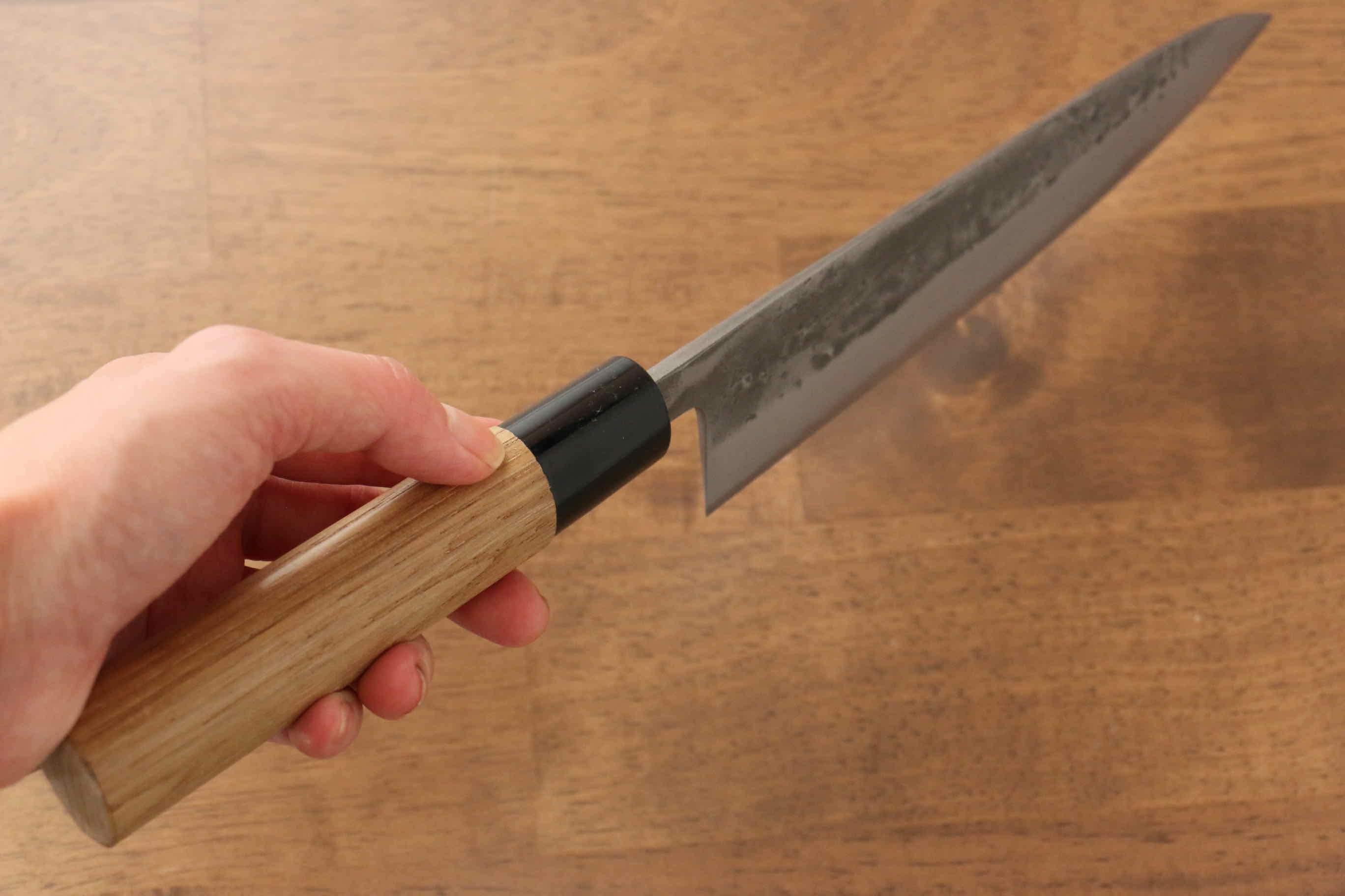 Seisuke Blue Steel No.2 Nashiji Gyuto 180mm Chestnut Handle - Seisuke Knife