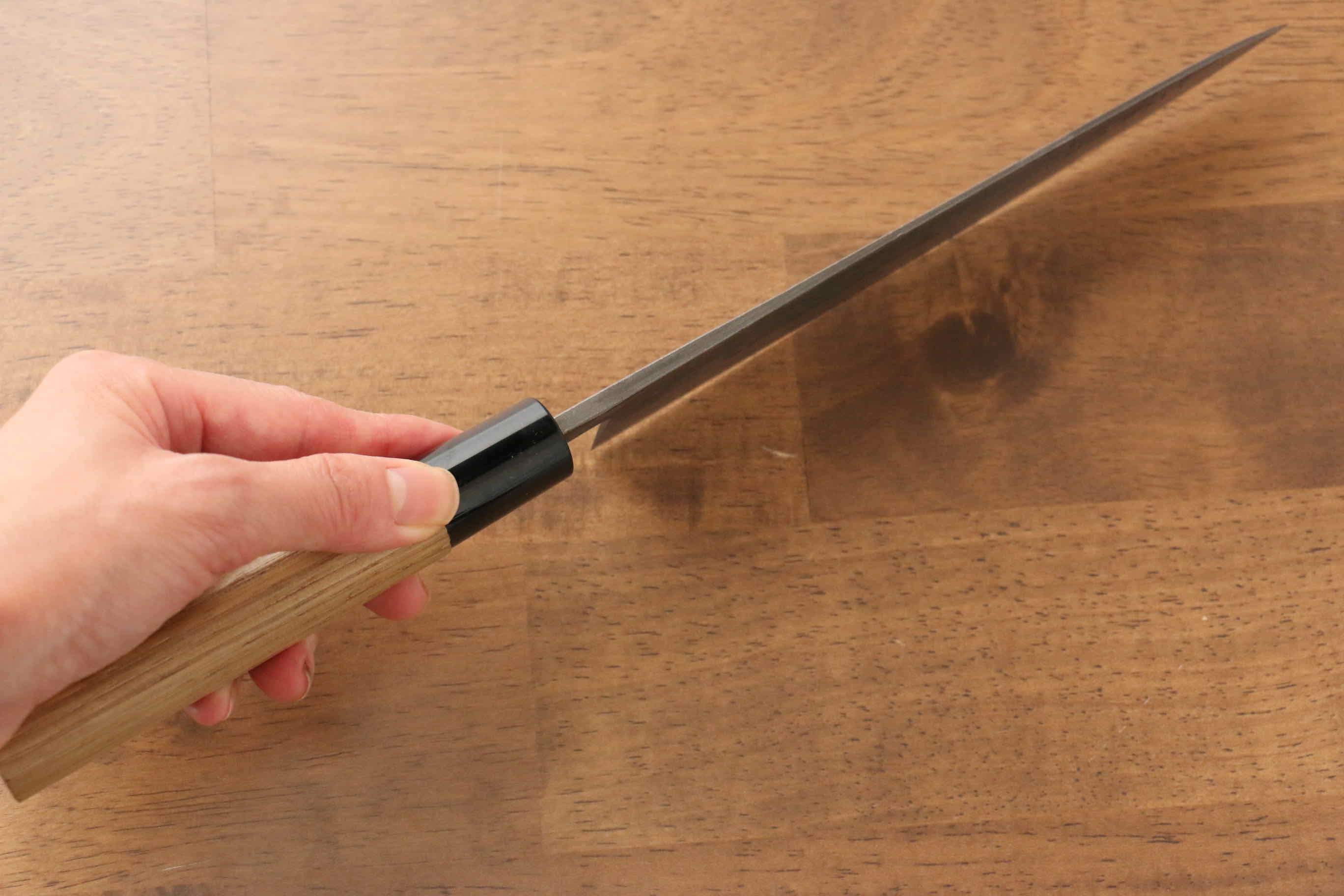 Seisuke Blue Steel No.2 Nashiji Gyuto 180mm Chestnut Handle - Seisuke Knife