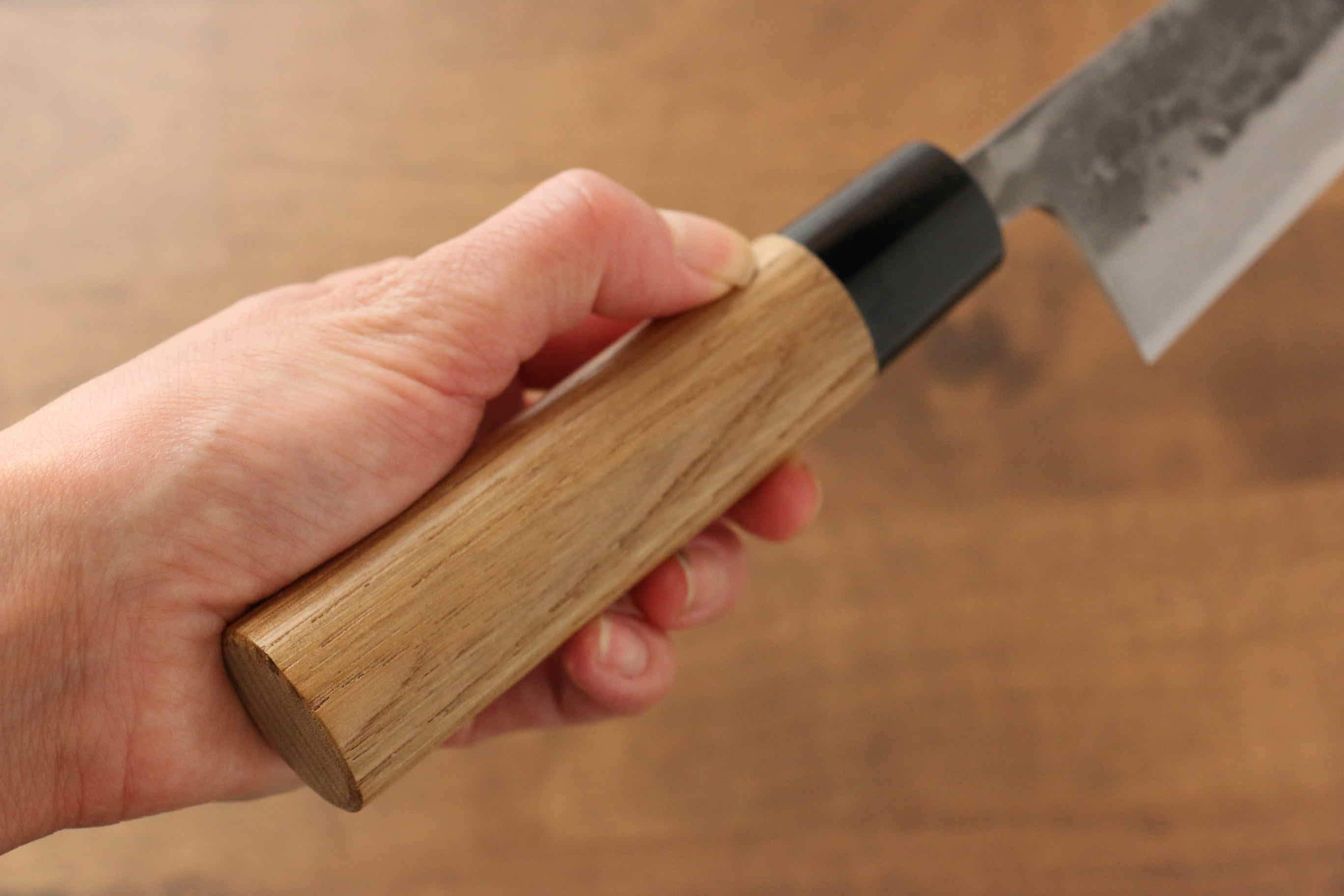Seisuke Blue Steel No.2 Nashiji Gyuto 180mm Chestnut Handle - Seisuke Knife