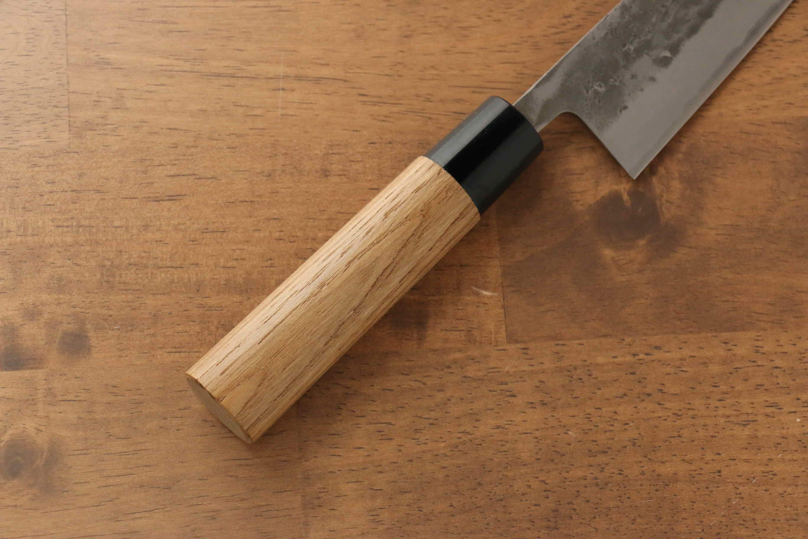 Seisuke Blue Steel No.2 Nashiji Gyuto 180mm Chestnut Handle - Seisuke Knife