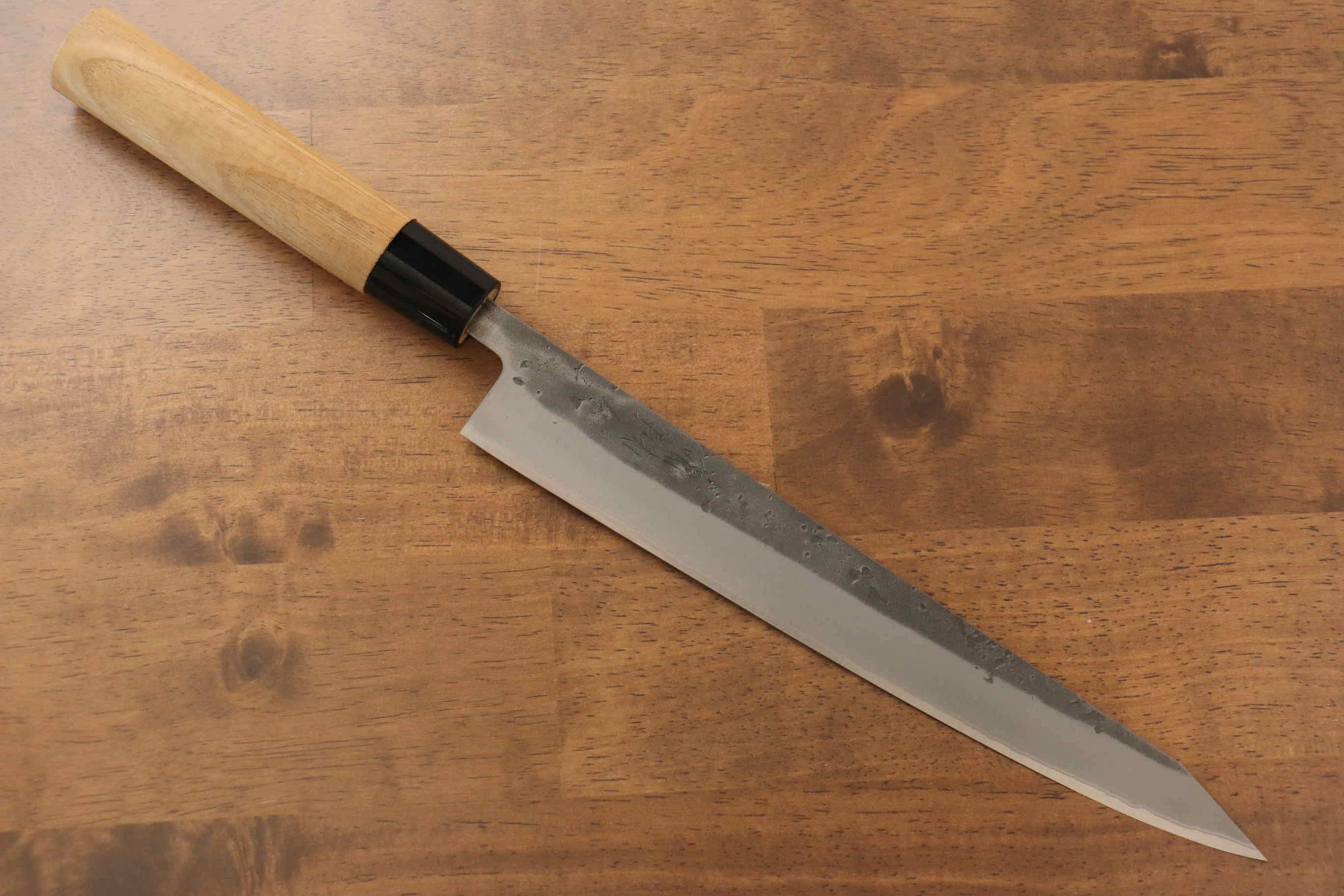 Seisuke Blue Steel No.2 Nashiji Sujihiki 240mm Chestnut Handle - Seisuke Knife