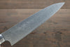 Takeshi Saji SG2 Diamond Finish Damascus Gyuto 210mm Cow Bone Handle - Seisuke Knife - Slide 3