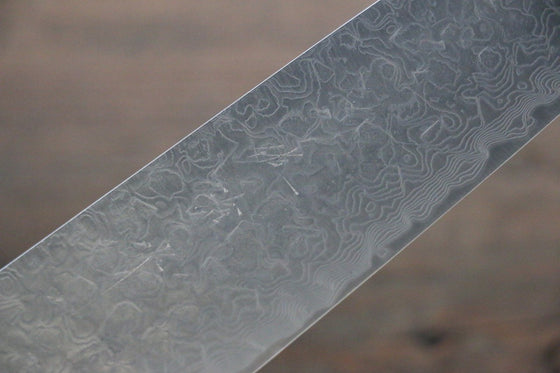 Takeshi Saji SG2 Diamond Finish Damascus Gyuto 210mm Cow Bone Handle - Seisuke Knife