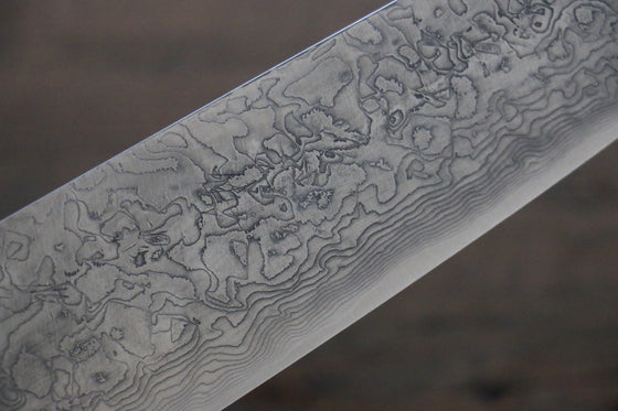 Takeshi Saji SG2 Diamond Finish Damascus Gyuto Japanese Chef Knife 240mm wtih Iron Wood handle - Seisuke Knife