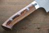 Takeshi Saji SG2 Diamond Finish Damascus Santoku Japanese Chef Knife 180mm wtih Iron Wood handle - Seisuke Knife - Slide 9