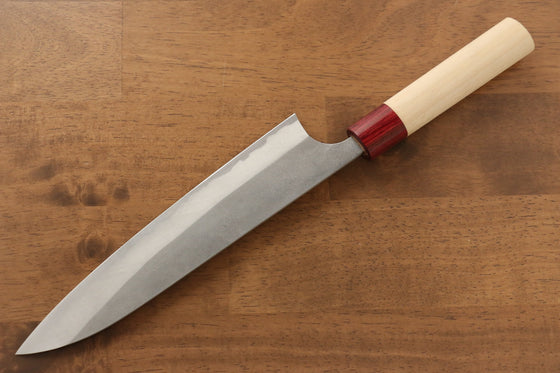 Masakage Yuki White Steel No.2 Nashiji Gyuto 210mm with Magnolia Handle - Seisuke Knife