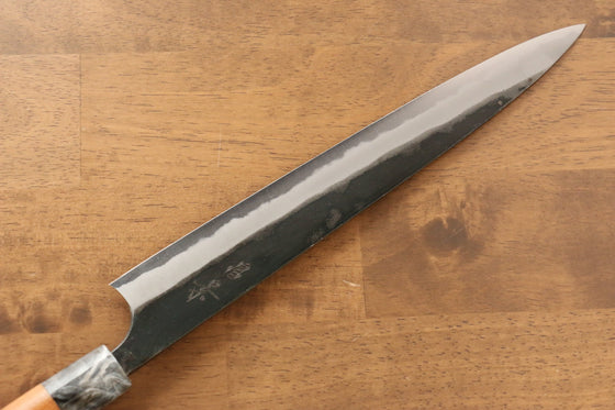 Masakage Mizu Blue Steel No.2 Black Finished Sujihiki 270mm with American Cherry Handle - Seisuke Knife