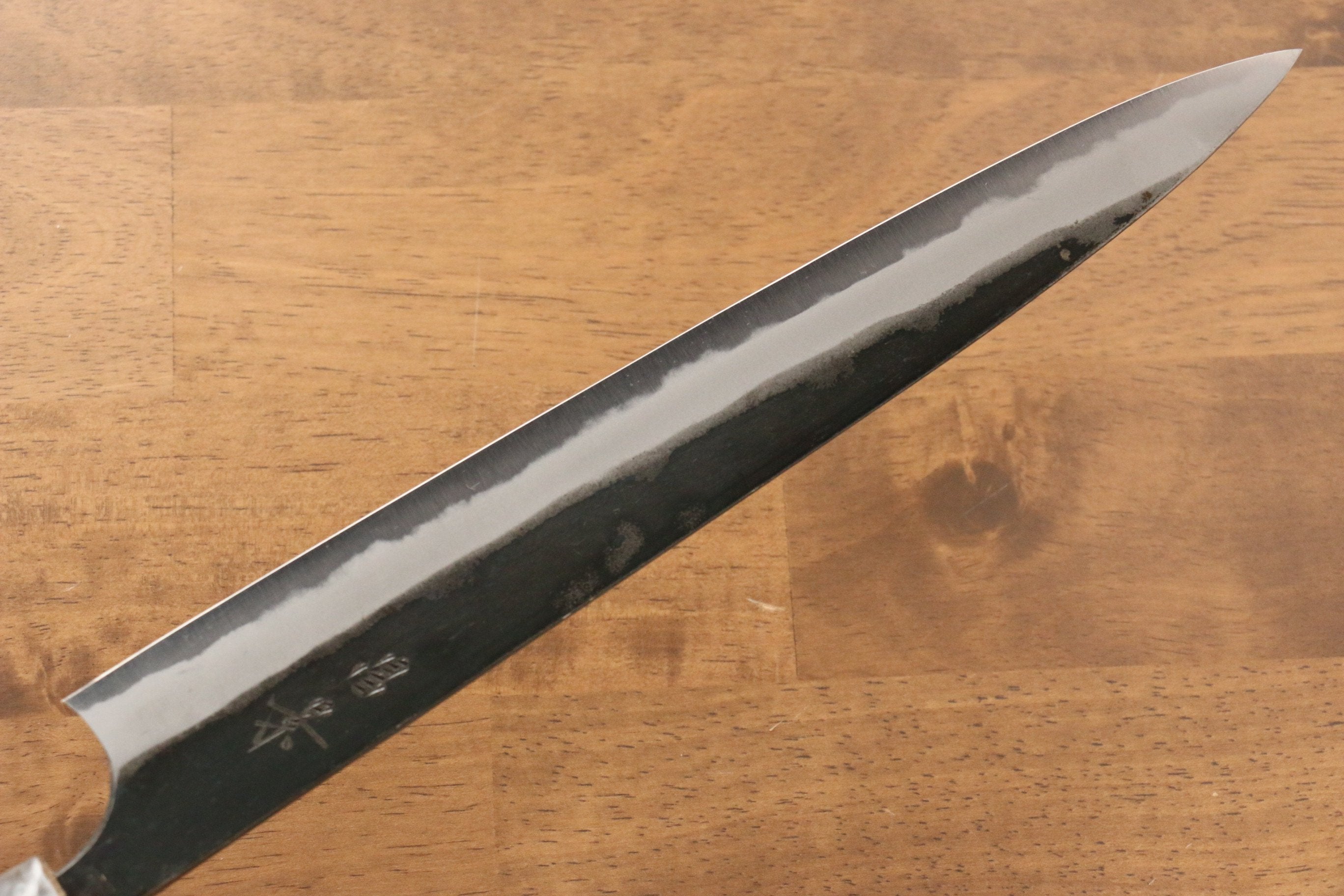 Masakage Mizu Blue Steel No.2 Black Finished Sujihiki 270mm with American Cherry Handle - Seisuke Knife