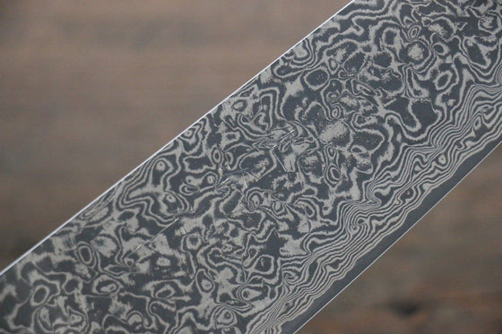 Takeshi Saji SG2 Black Damascus Santoku 180mm Ironwood Handle - Seisuke Knife