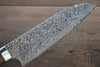 Takeshi Saji SG2 Black Damascus Santoku Japanese Chef Knife 180mm wtih Iron Wood handle - Seisuke Knife