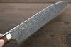 Takeshi Saji SG2 Black Damascus Santoku Japanese Chef Knife 180mm wtih Iron Wood handle - Seisuke Knife