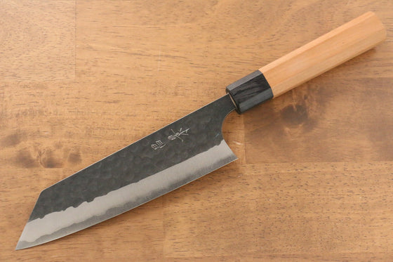 Masakage Koishi Blue Super Black Finished Bunka 165mm American CherryHandle - Seisuke Knife