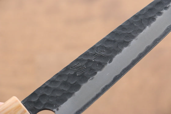 Seisuke Kokubyaku Blue Super Hammered Petty-Utility 135mm Morado Handle - Seisuke Knife