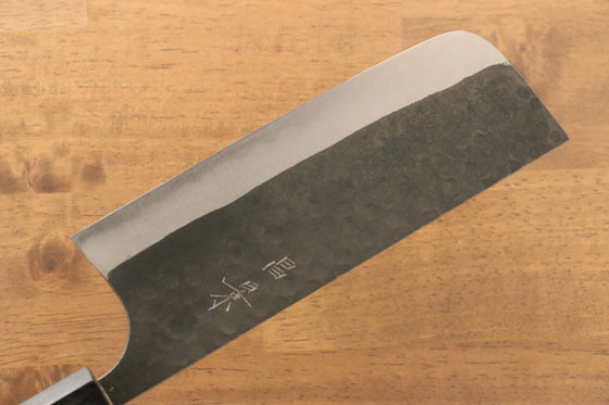 Masakage Koishi Blue Super Black Finished Nakiri 165mm with American Cherry Handle - Seisuke Knife