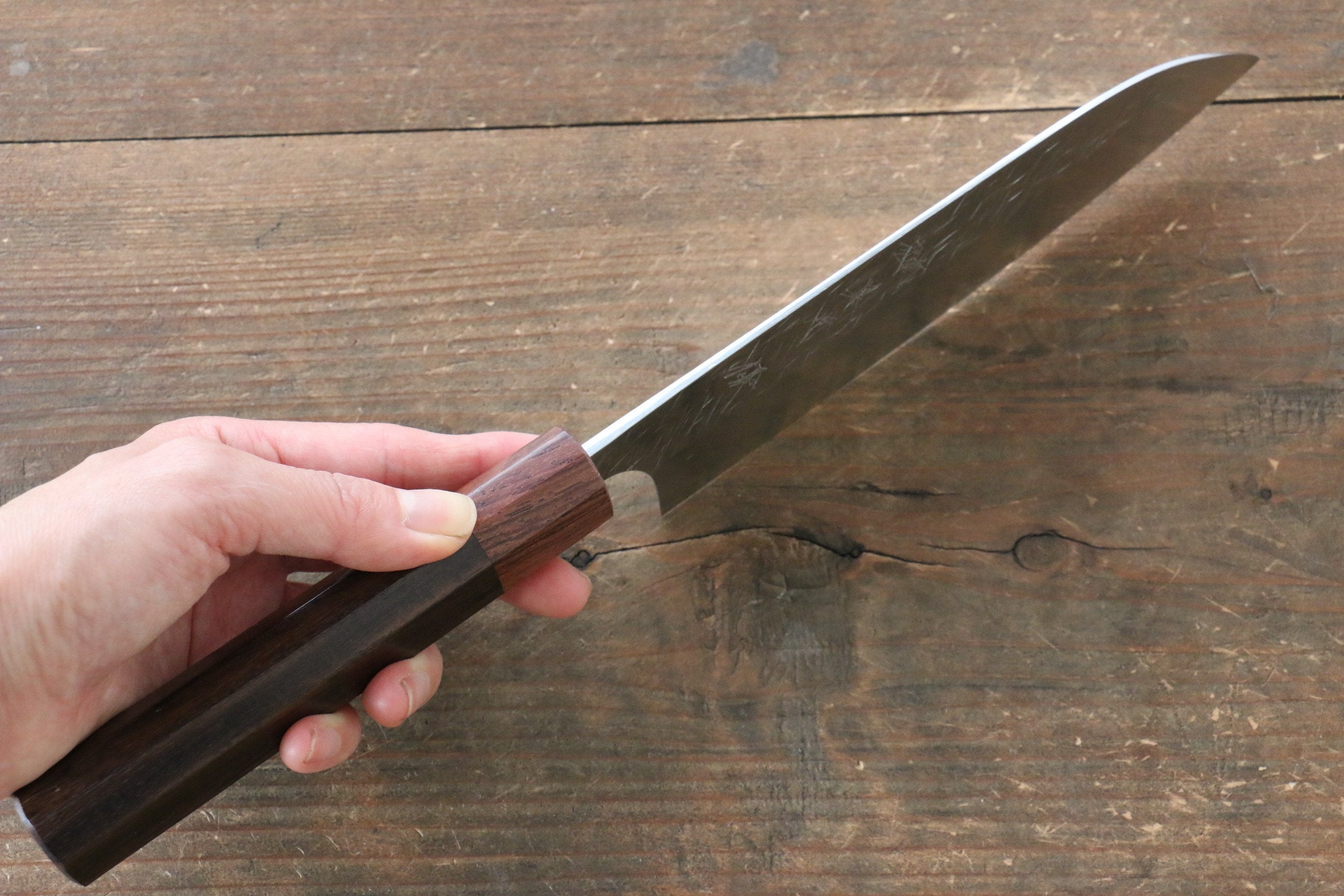 Yu Kurosaki Raijin Cobalt Special Steel Hammered Santoku 165mm - Seisuke Knife