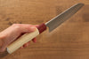 Masakage Yuki White Steel No.2 Nashiji Santoku  165mm Magnolia Handle - Seisuke Knife