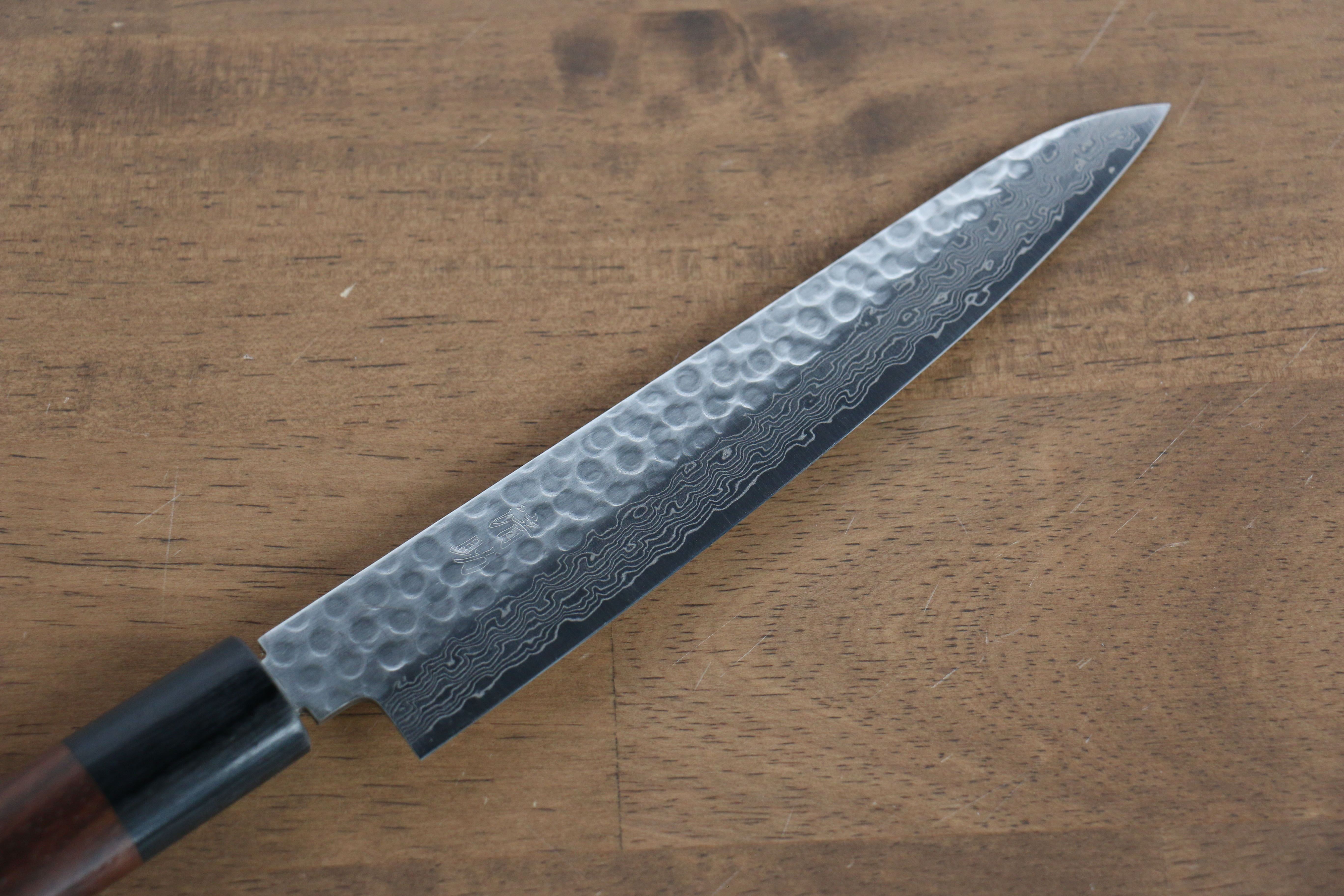 Seisuke Sumi VG10 16 Layer Hammered Damascus Petty-Utility 150mm Shitan Handle - Seisuke Knife