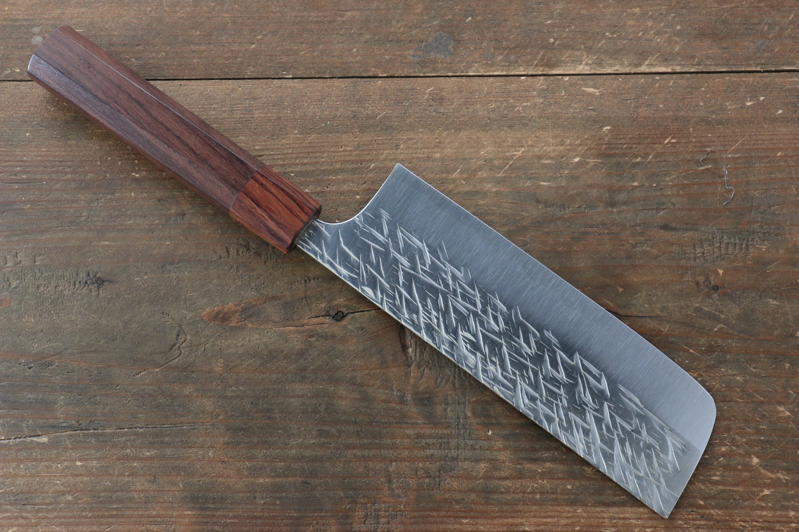 Yu Kurosaki Raijin Cobalt Special Steel Hammered Nakiri 165mm - Seisuke Knife