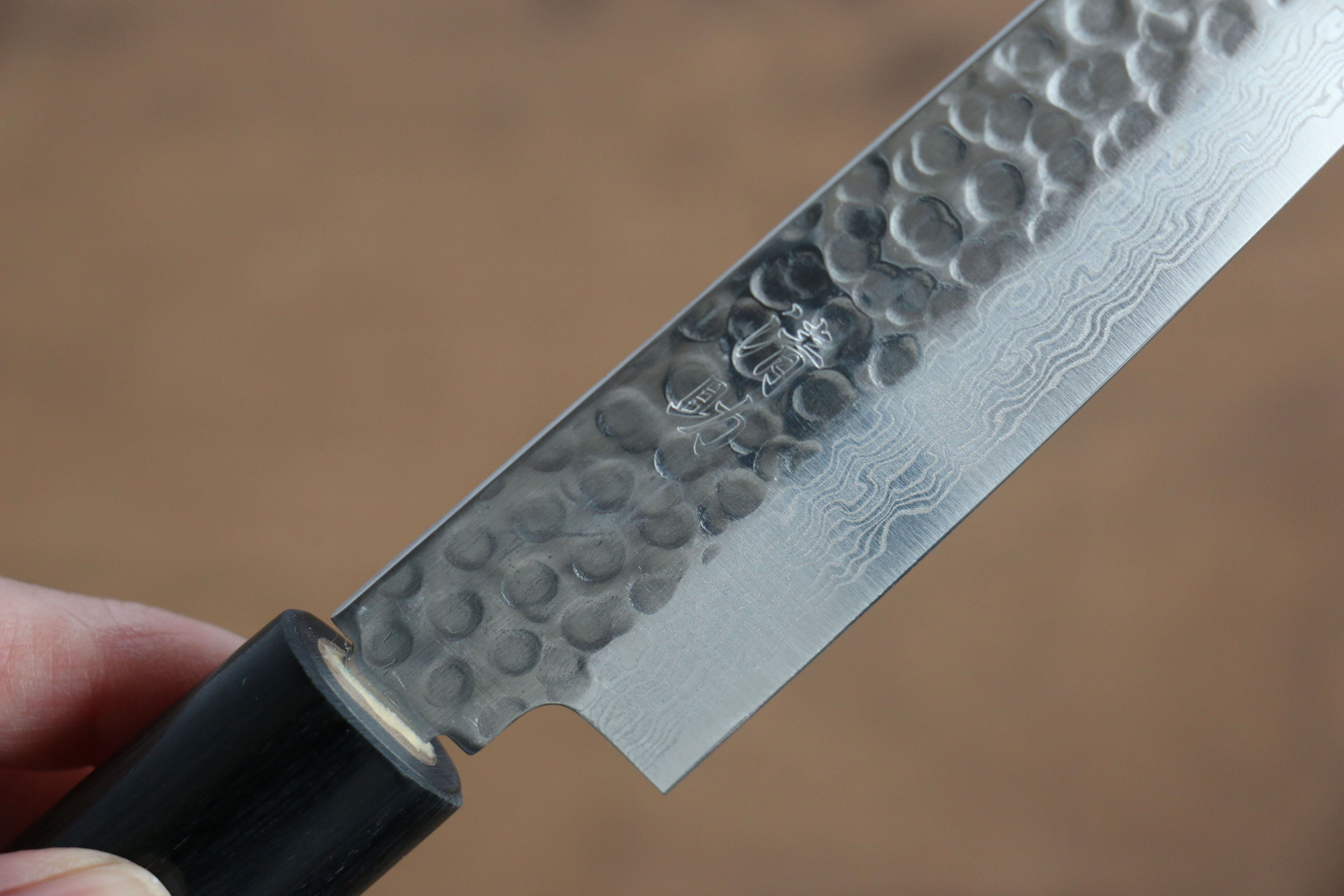 Seisuke Sumi VG10 16 Layer Hammered Damascus Petty-Utility 150mm Shitan Handle - Seisuke Knife