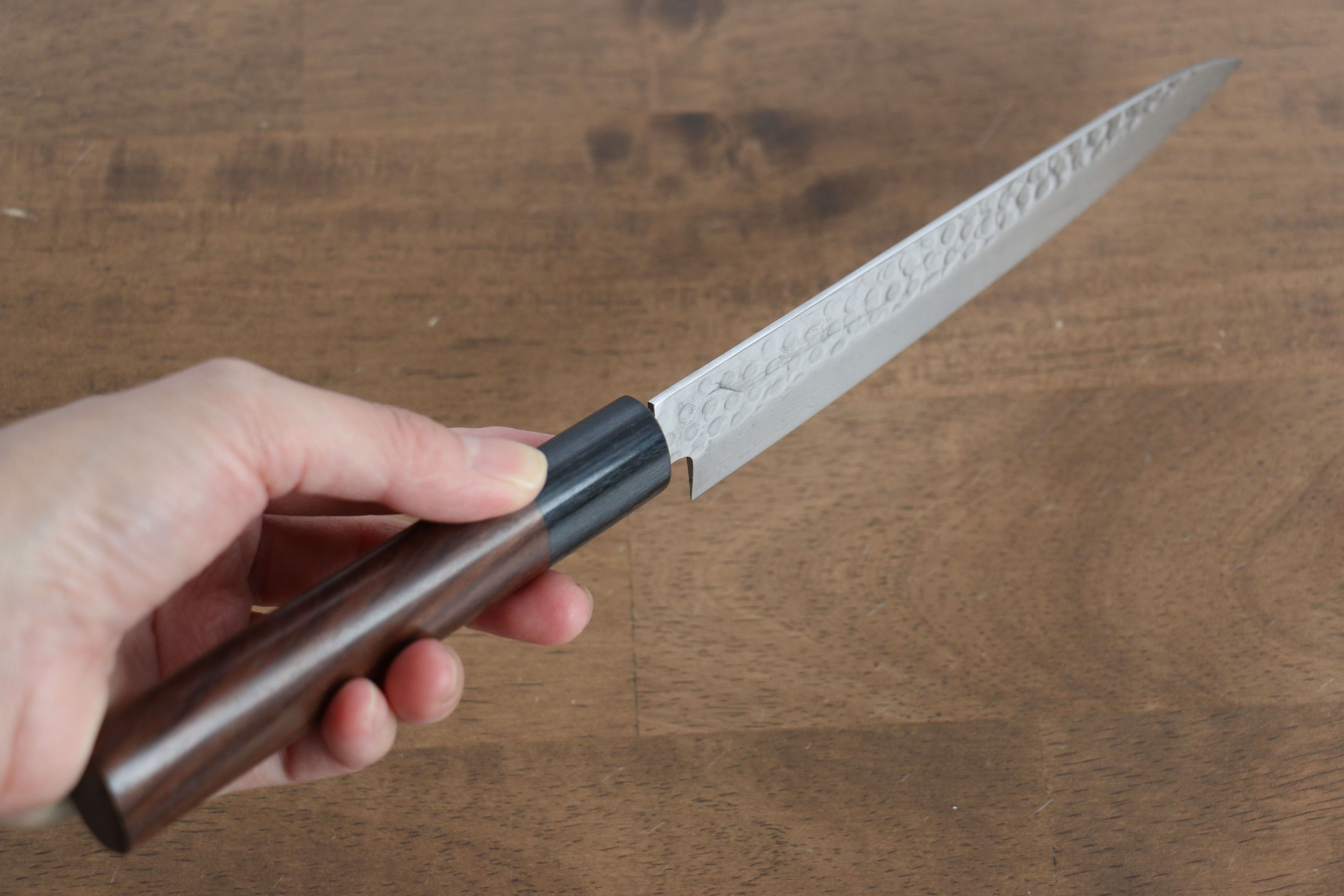 Seisuke Sumi VG10 16 Layer Hammered Damascus Petty-Utility 150mm Shitan Handle - Seisuke Knife