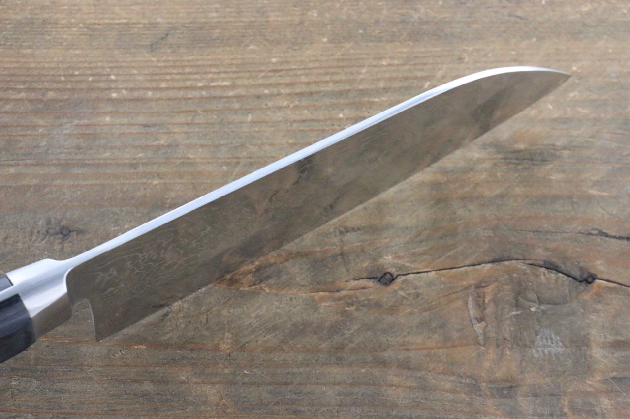 Takayuki Iwai VG10 Fumon Damascus Santoku Japanese Chef Knife 165mm - Seisuke Knife