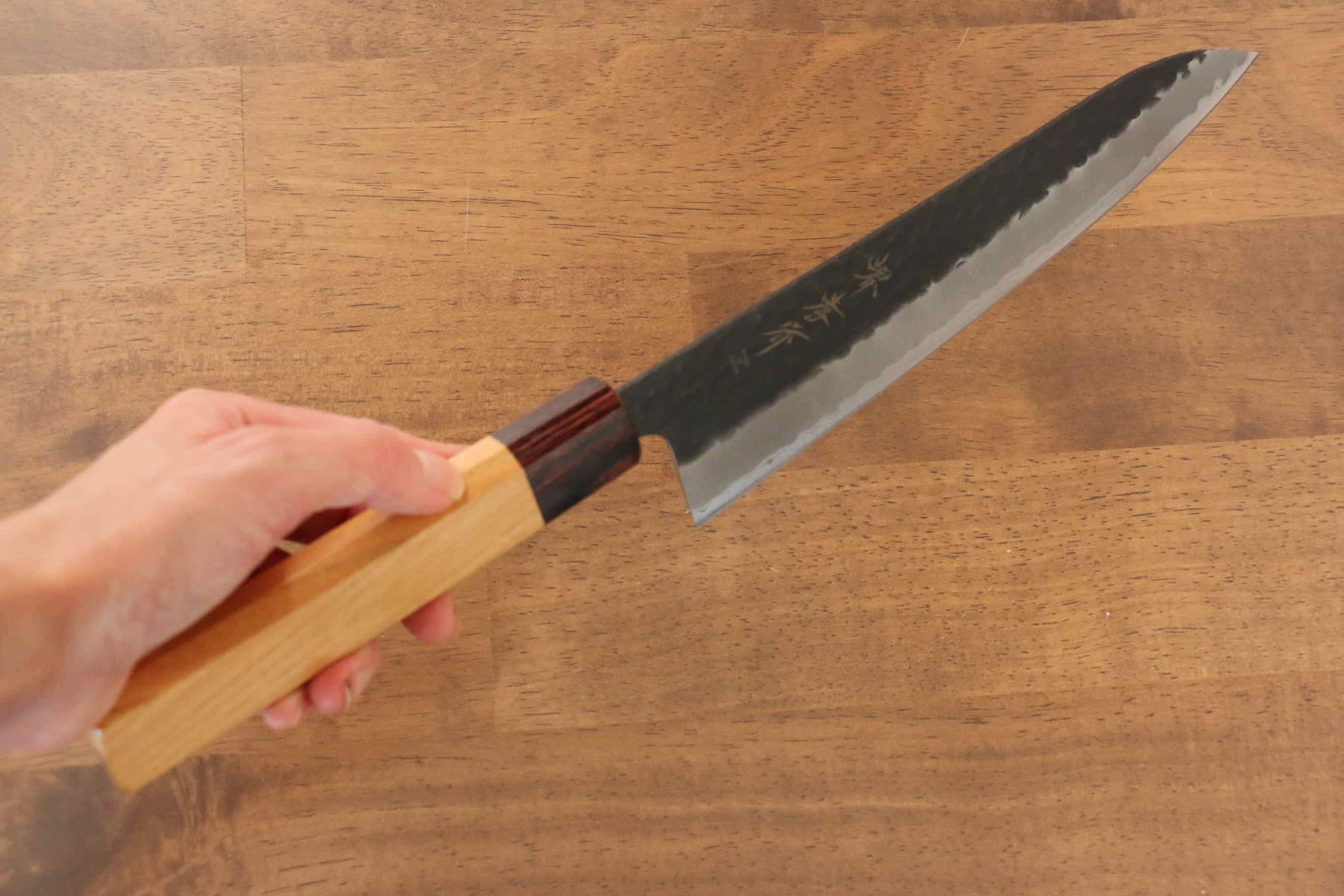 Sakai Takayuki Blue Super Hammered Black Finished Gyuto 210mm - Seisuke Knife