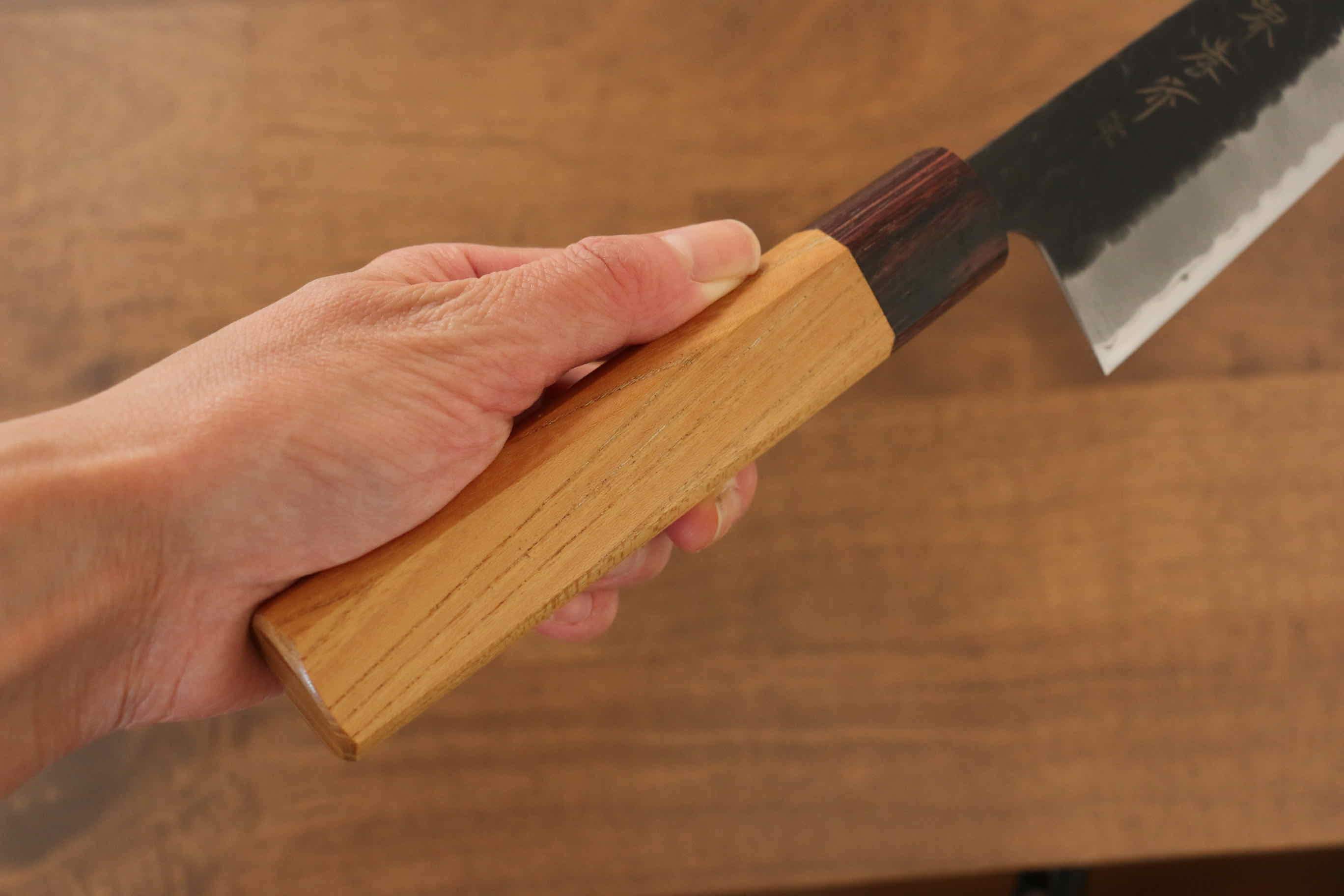 Sakai Takayuki Blue Super Hammered Black Finished Gyuto 210mm - Seisuke Knife