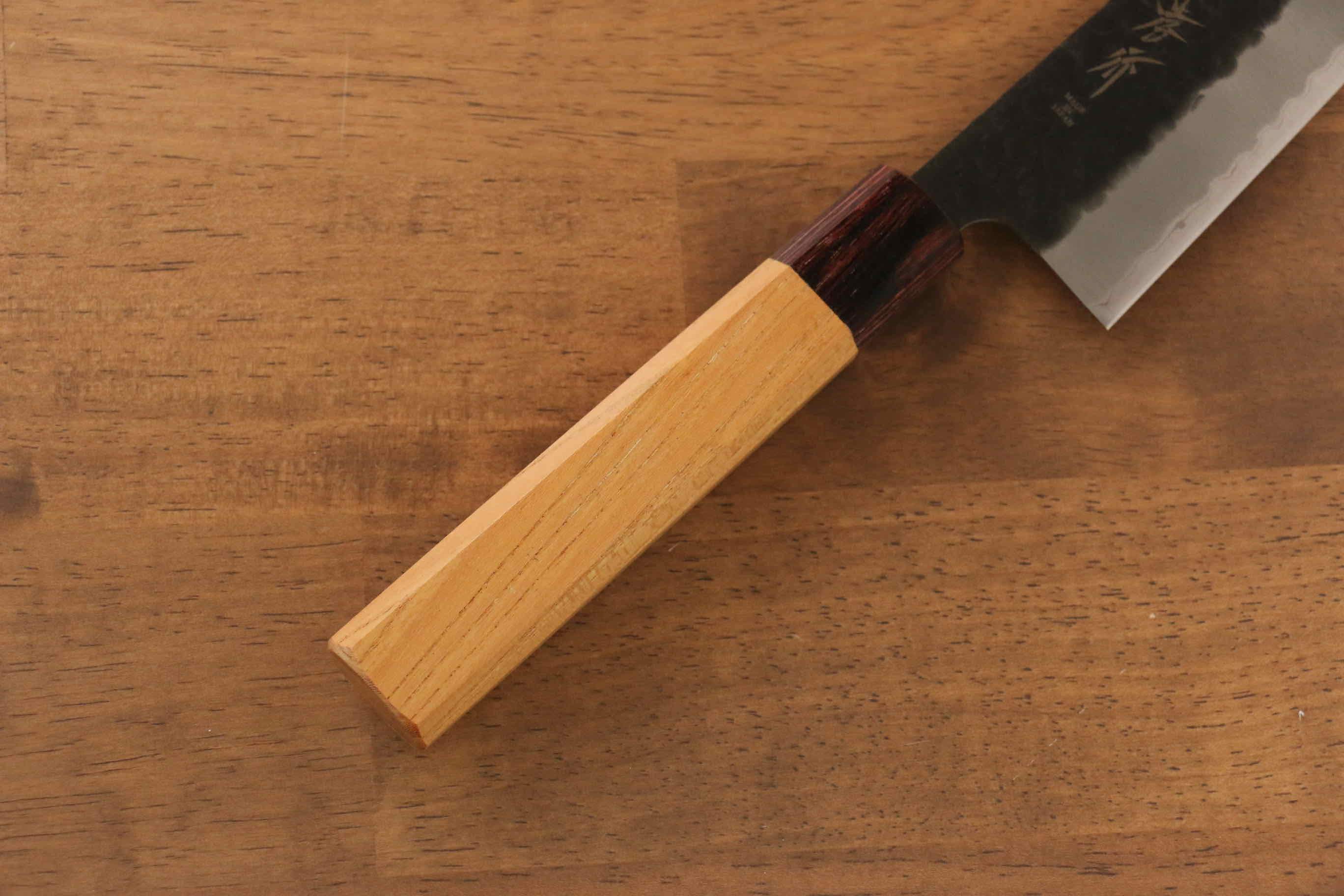 Sakai Takayuki Blue Super Hammered Black Finished Gyuto 210mm - Seisuke Knife