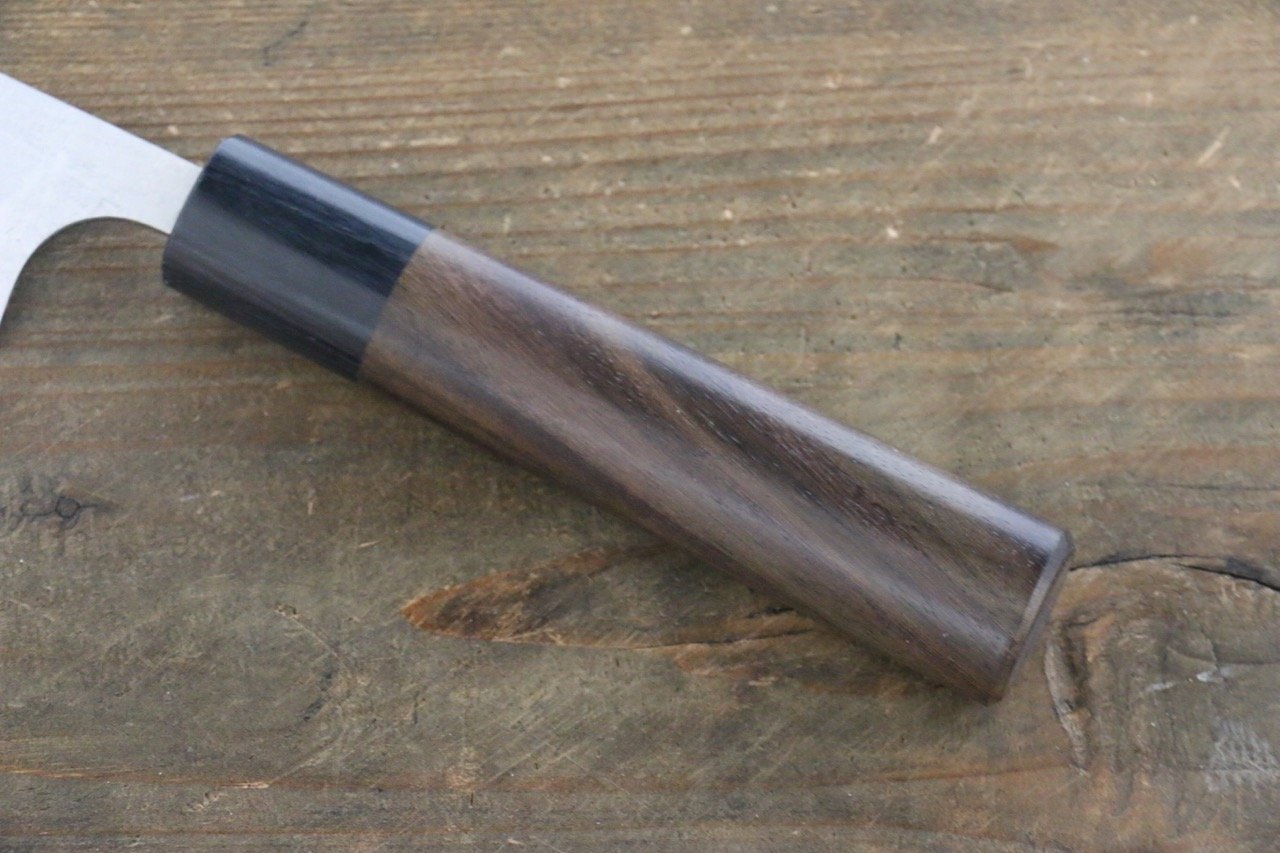 Shungo Ogata White Steel No.2 Damascus Petty-Utility 135mm Shitan Handle - Seisuke Knife