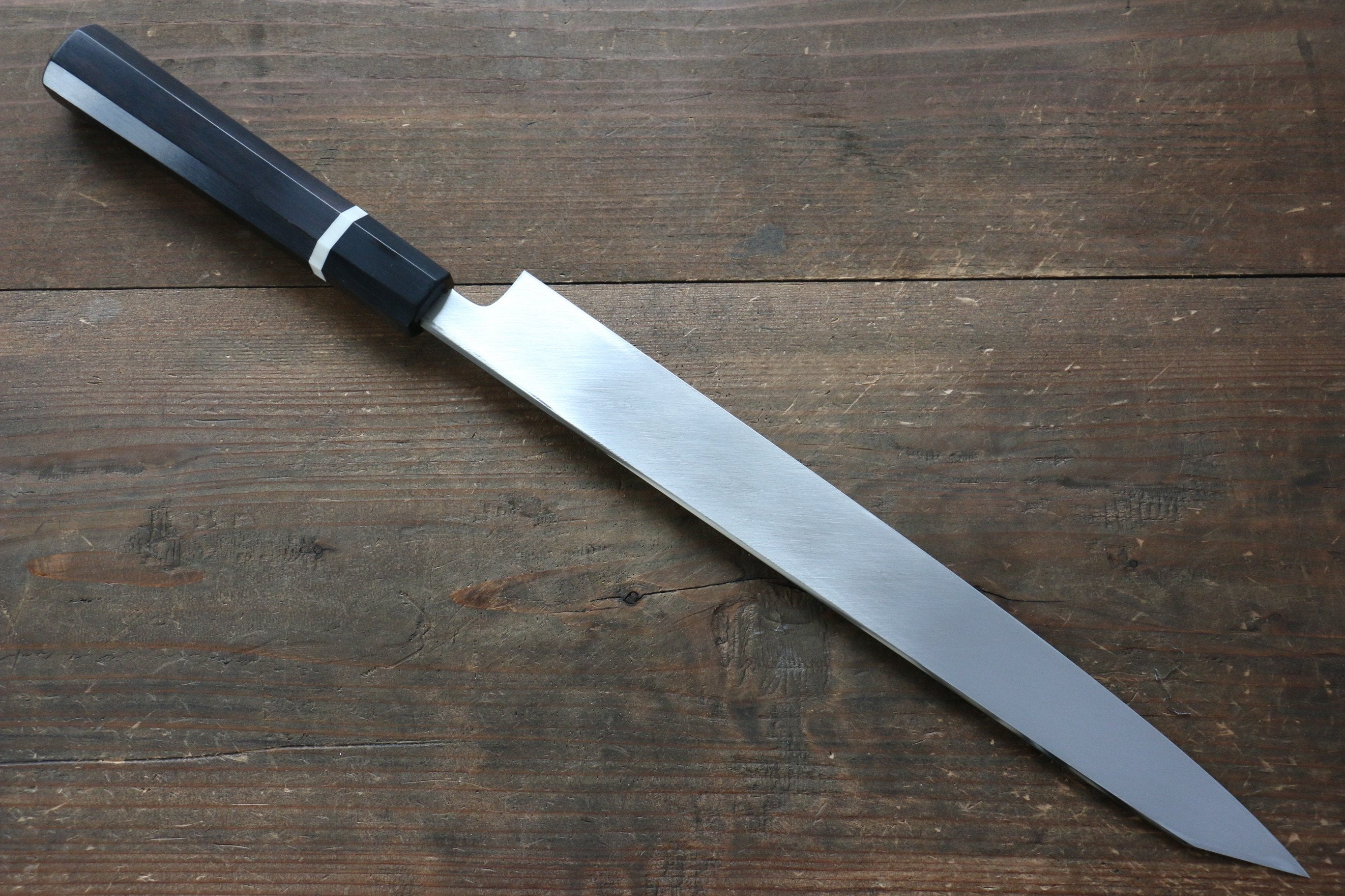 Sakai Kikumori SG2 Mirrored Finish Kiritsuke Yanagiba 300mm Ebony Wood Handle - Seisuke Knife