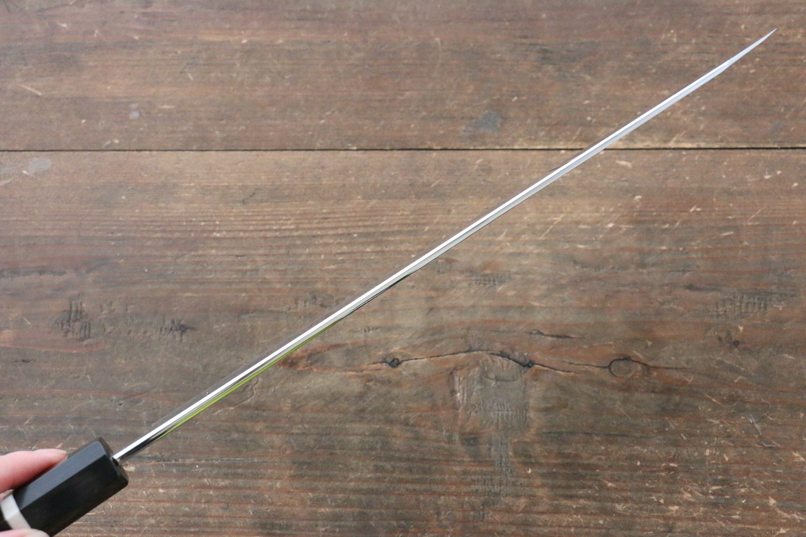 Sakai Kikumori SG2 Mirrored Finish Kiritsuke Yanagiba 300mm Ebony Wood Handle - Seisuke Knife