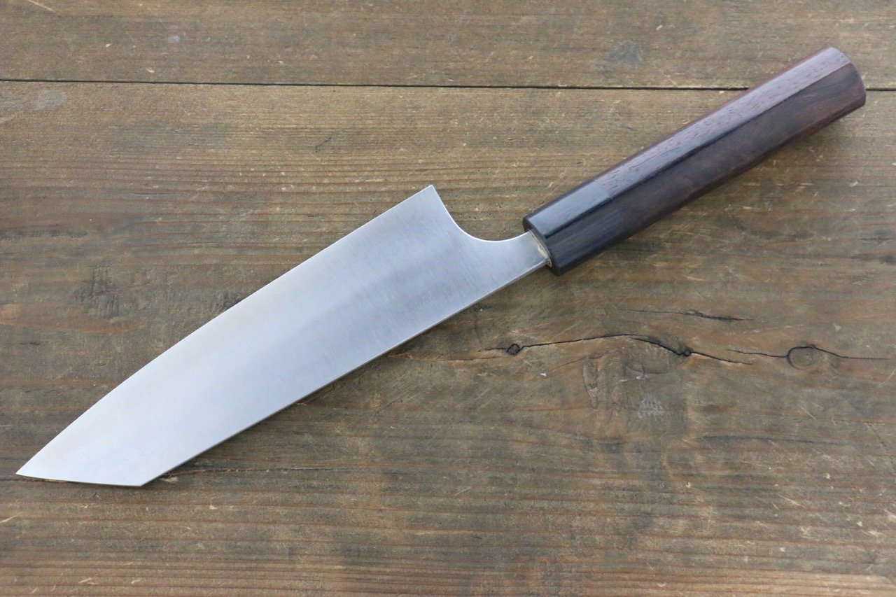 Shungo Ogata White Steel No.2 Damascus Bunka 165mm Shitan Handle - Seisuke Knife