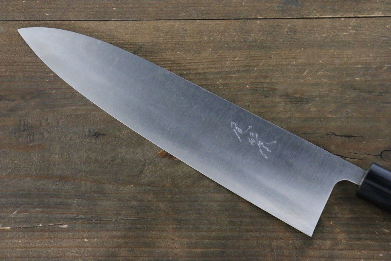 Shungo Ogata White Steel No.2 Damascus Gyuto 240mm Shitan Handle - Seisuke Knife