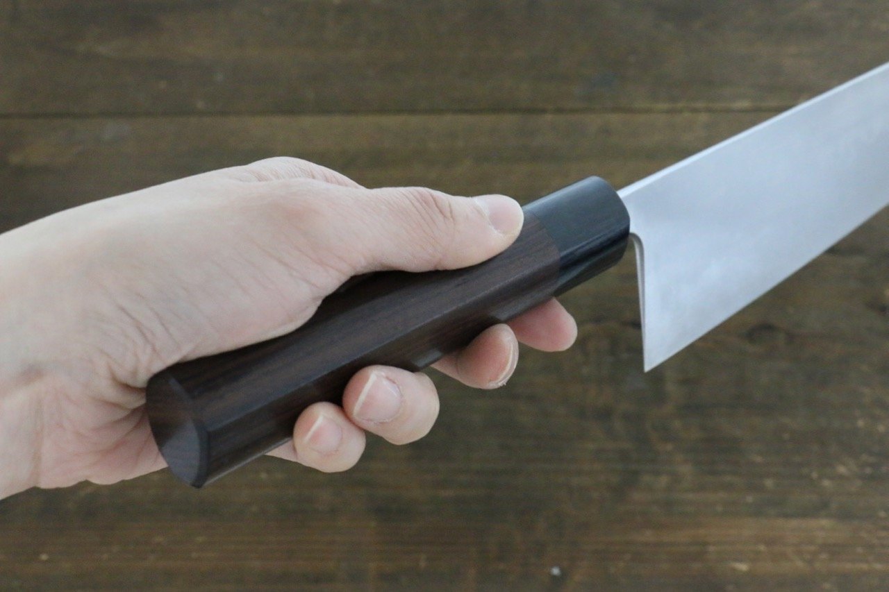 Shungo Ogata White Steel No.2 Damascus Gyuto 240mm Shitan Handle - Seisuke Knife
