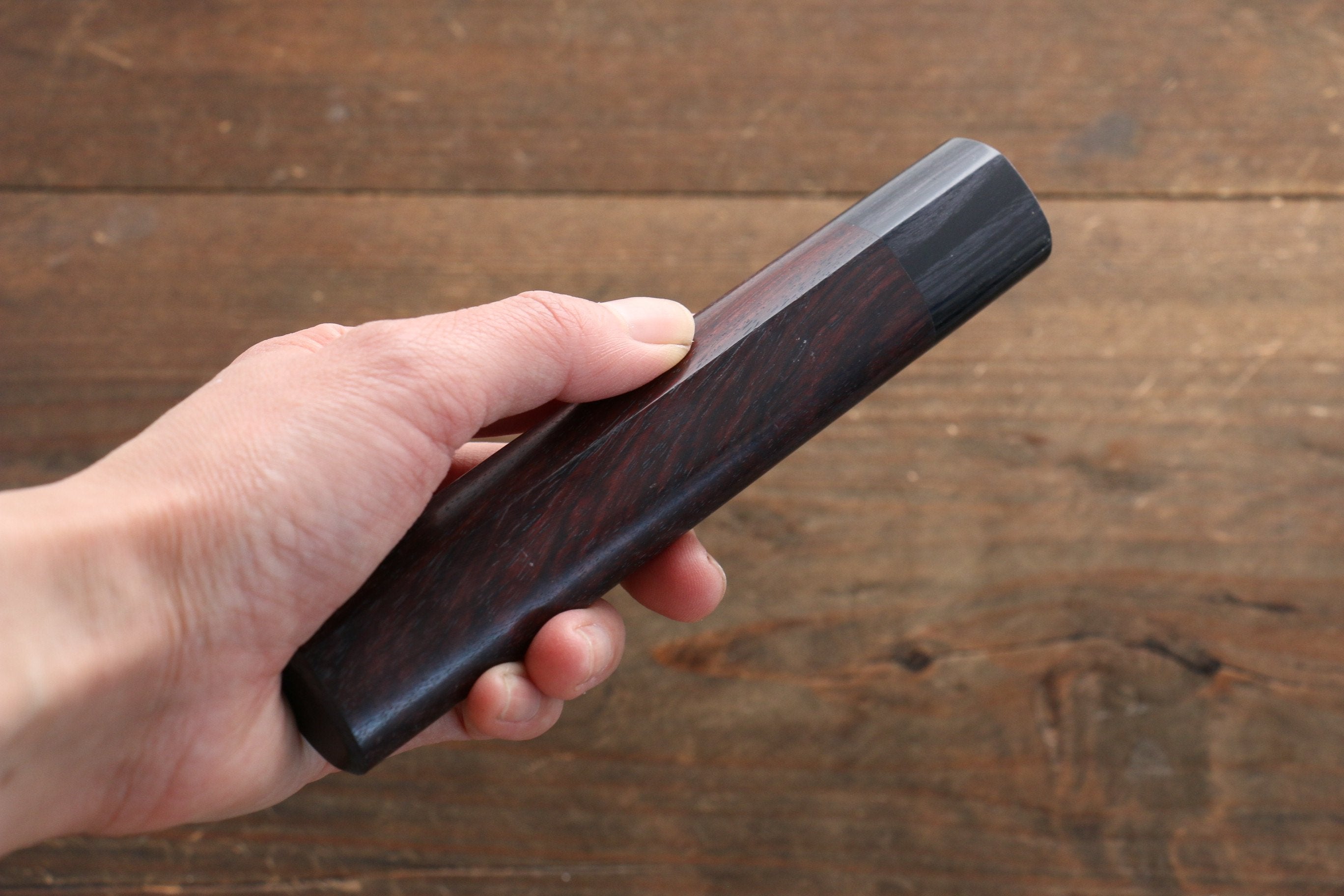 D-Shaped Shitan Rosewood Knife Handle (Gyuto 240mm) - Seisuke Knife