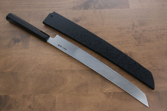 Sakai Takayuki Zangetsu White Steel No.1 Sakimaru Yanagiba 330mm Ebony Wood Handle with Sheath - Seisuke Knife