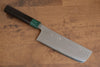 Yu Kurosaki Senko Ei SG2 Hammered Nakiri 165mm Shitan (ferrule: Green Pakka wood) Handle - Seisuke Knife - Slide 1