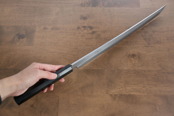 Sakai Takayuki Zangetsu White Steel No.1 Sakimaru Yanagiba 330mm Ebony Wood Handle with Sheath - Seisuke Knife