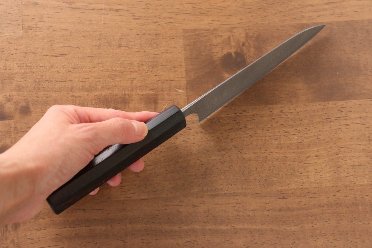 Masakage Kumo VG10 Damascus Petty-Utility 120mm Shitan Handle - Seisuke Knife