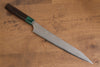 Yu Kurosaki Senko Ei SG2 Hammered Sujihiki 240mm Shitan (ferrule: Green Pakka wood) Handle - Seisuke Knife - Slide 1