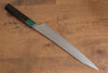 Yu Kurosaki Senko Ei SG2 Hammered Sujihiki 240mm Shitan (ferrule: Green Pakka wood) Handle - Seisuke Knife - Slide 2