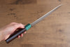 Yu Kurosaki Senko Ei SG2 Hammered Sujihiki 240mm Shitan (ferrule: Green Pakka wood) Handle - Seisuke Knife - Slide 7