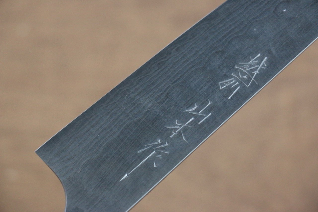 Nao Yamamoto SRS13 Damascus Maru Hammered Petty-Utility 160mm Shitan Handle - Seisuke Knife