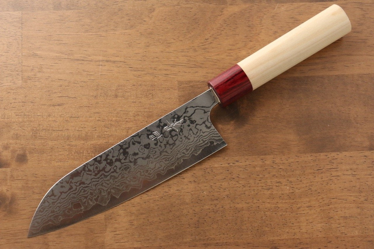 Masakage Kiri VG10 Damascus Santoku 170mm Magnolia Handle - Seisuke Knife