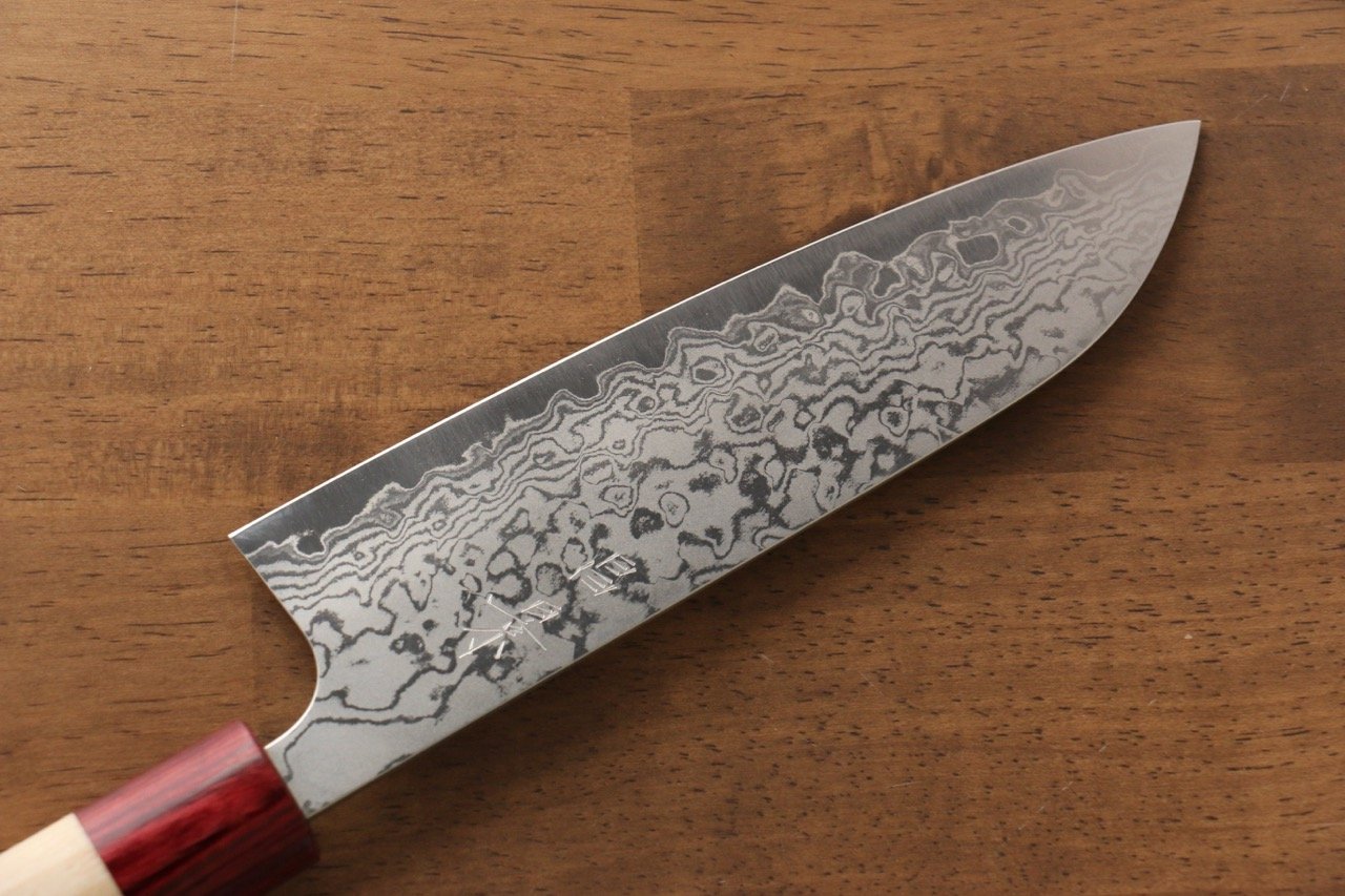 Masakage Kiri VG10 Damascus Santoku 170mm Magnolia Handle - Seisuke Knife
