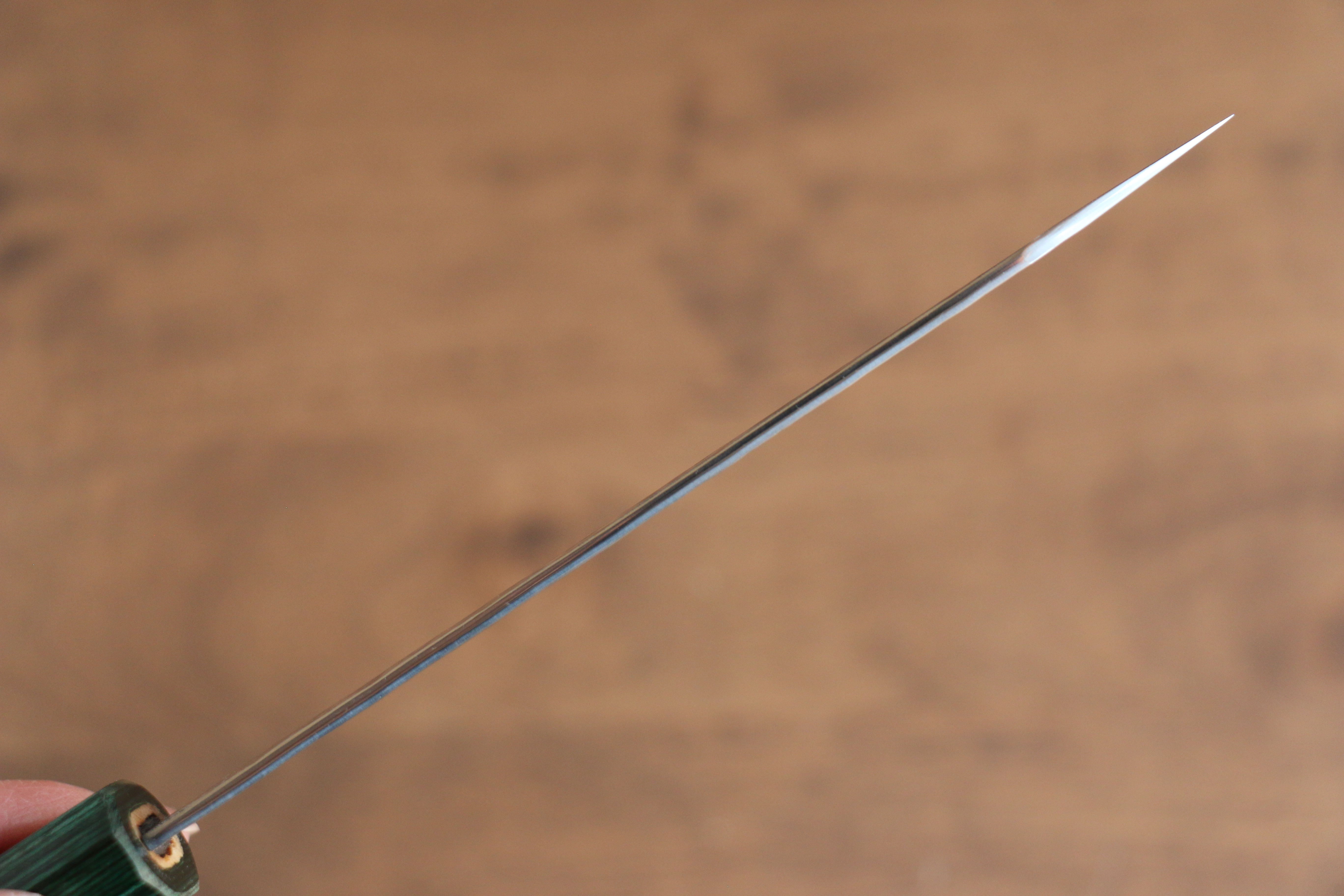 Yu Kurosaki Senko Ei SG2 Hammered Petty-Utility 130mm Shitan (ferrule: Green Pakka wood) Handle - Seisuke Knife