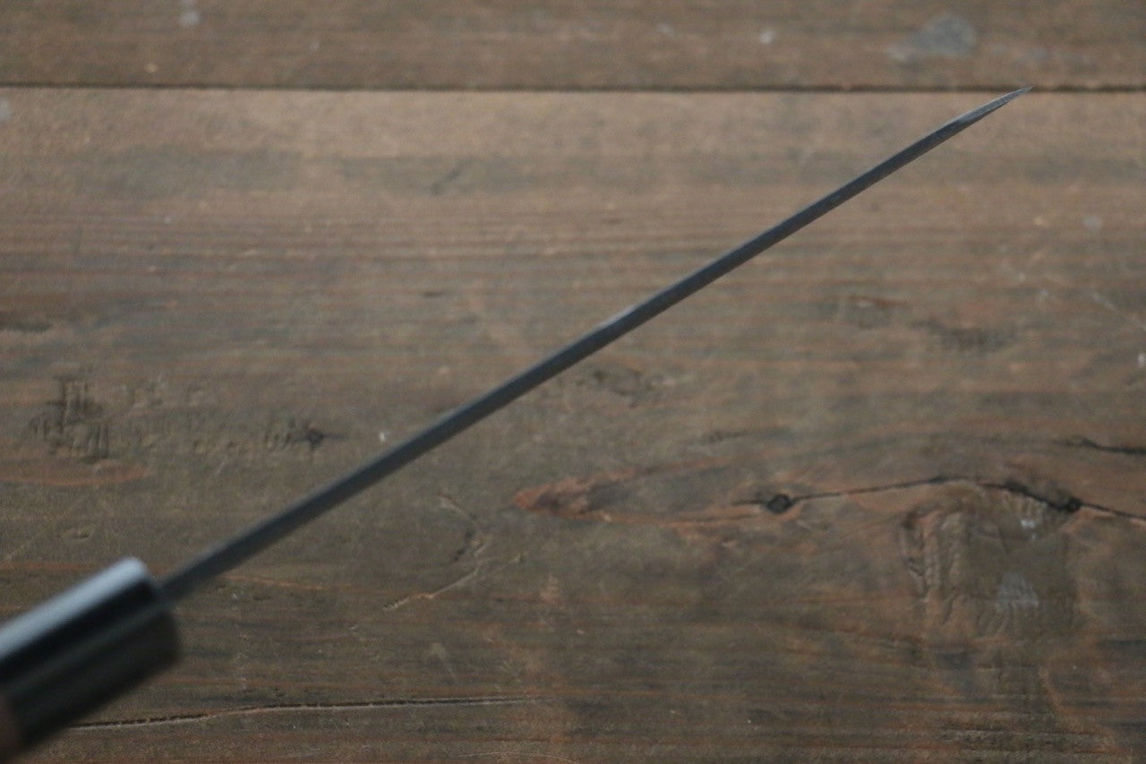 Shungo Ogata White Steel No.2 Kurouchi Damascus Bunka 180mm Shitan Handle - Seisuke Knife