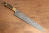 Takeshi Saji VG10 Black Damascus Gyuto 270mm Brown Cow Bone Handle - Seisuke Knife - Slide 1