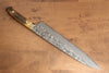 Takeshi Saji VG10 Black Damascus Gyuto 270mm Brown Cow Bone Handle - Seisuke Knife - Slide 2